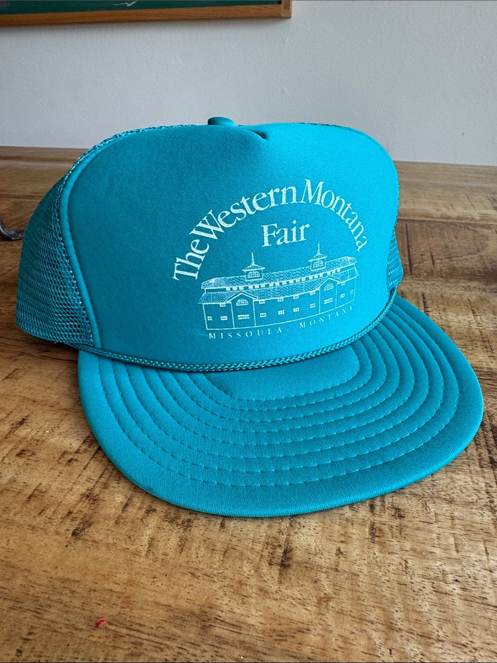 The Western Montana Fair Teal Trucker Hat